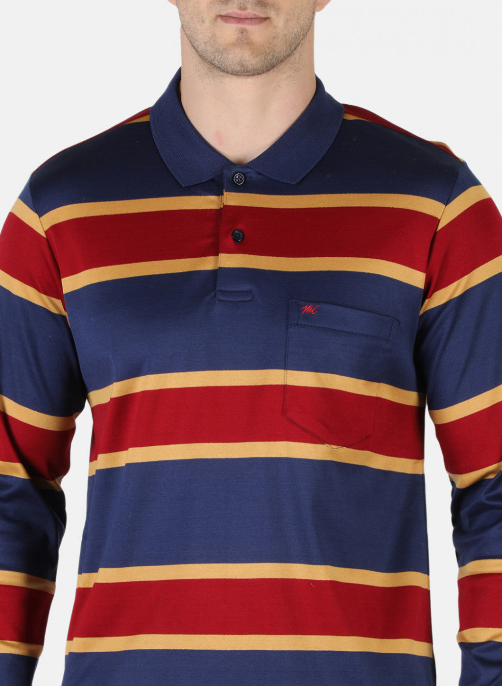Men Blue Stripe T-Shirt
