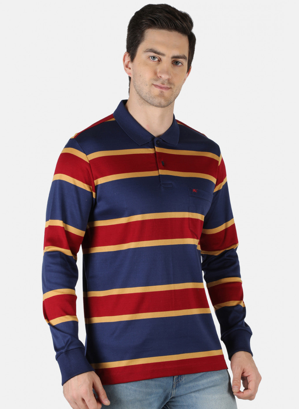 Men Blue Stripe T-Shirt