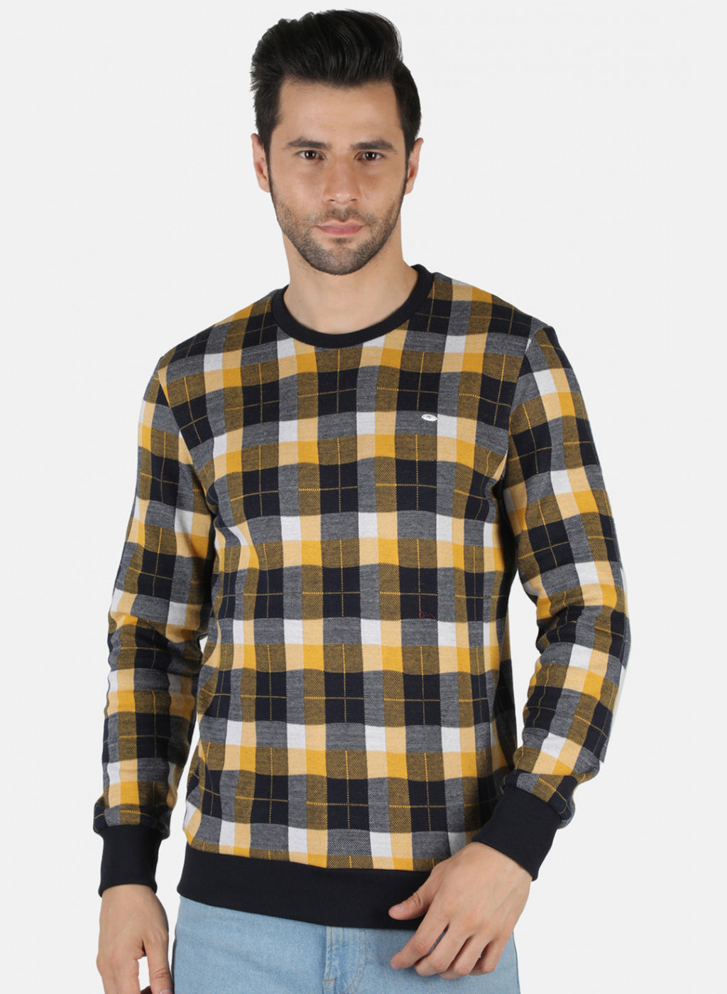 Men Mustard Stripe T-Shirt