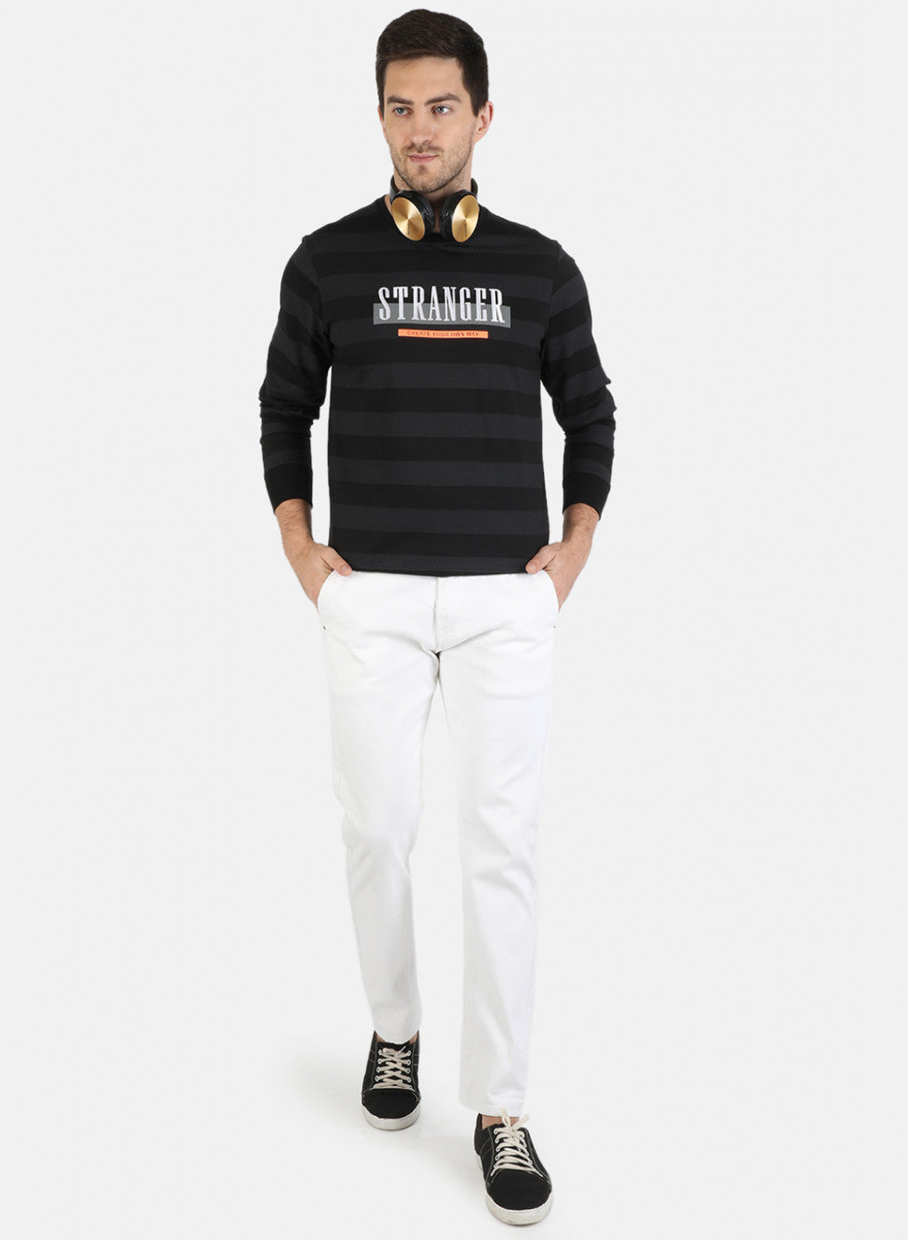 Men Black Printed Sweatshirt