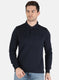 Men NAvy Blue Solid T-Shirt