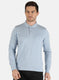 Men Sky Blue Solid T-Shirt