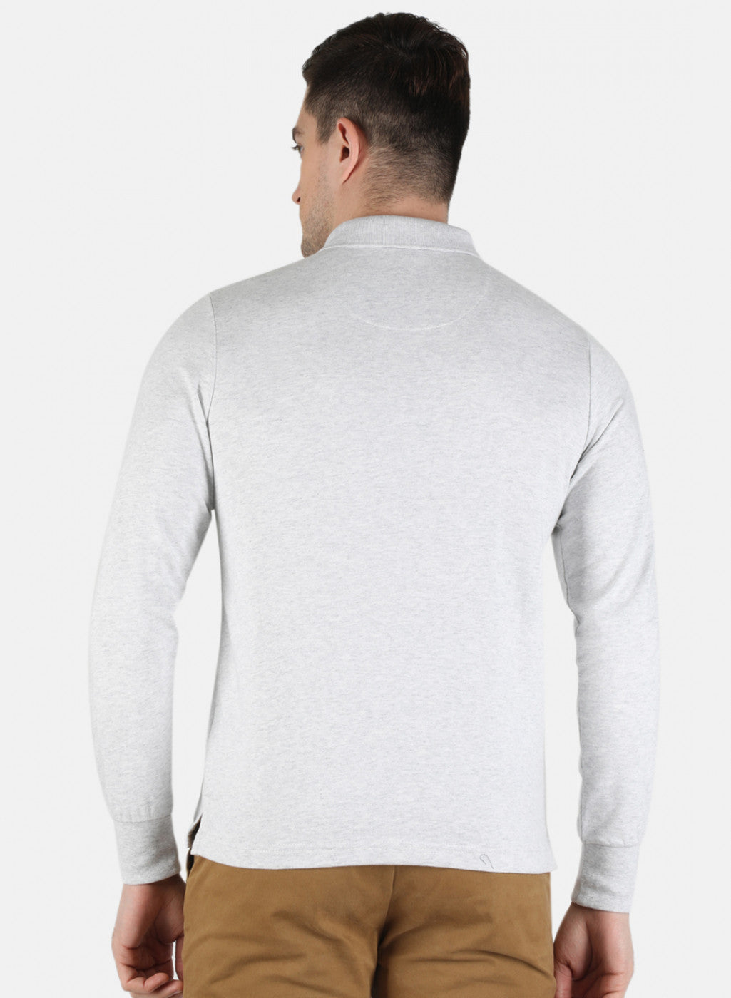 Men Grey Solid T-Shirt