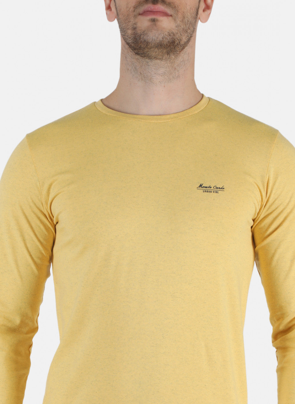 Men Yellow Solid T-Shirt