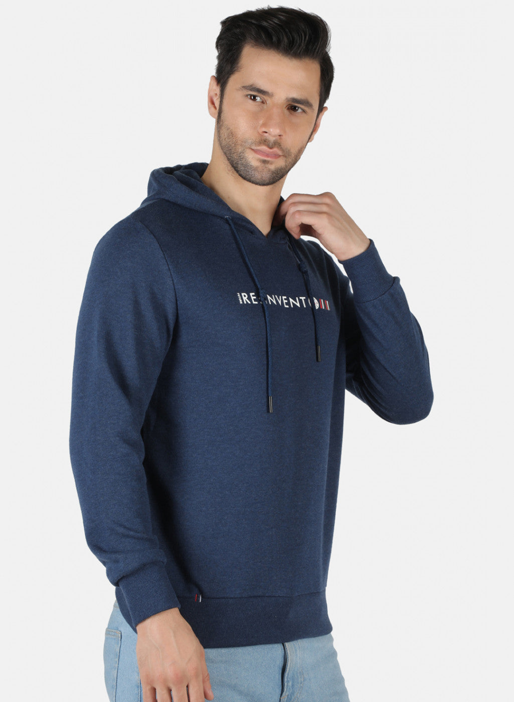 Men Blue Solid Sweatshirt