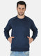 Men NAvy Blue Solid T-Shirt
