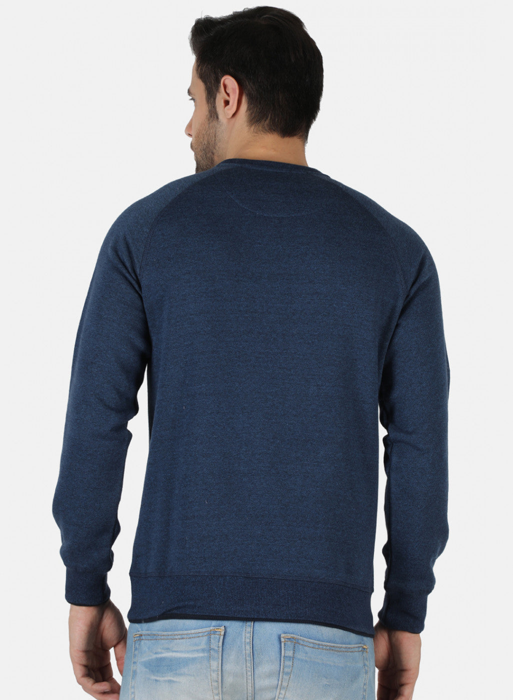 Men NAvy Blue Solid T-Shirt