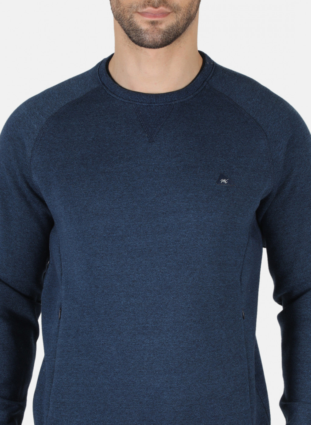 Men NAvy Blue Solid T-Shirt