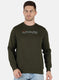 Men Olive Solid T-Shirt