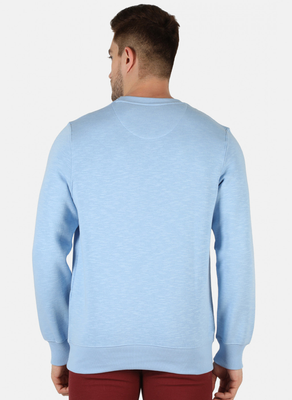 Men Blue Solid T-Shirt