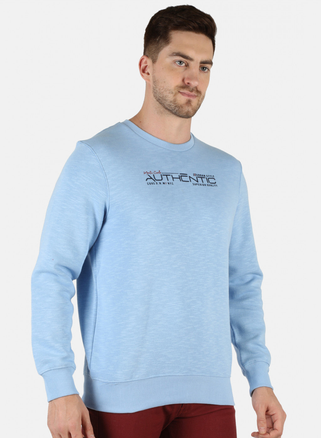 Men Blue Solid T-Shirt