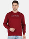 Men Maroon Solid T-Shirt