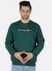 Men Green Solid T-Shirt