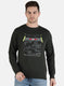 Men Olive Printed Sweatshirt