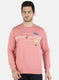 Men Pink Printed Sweatshirt