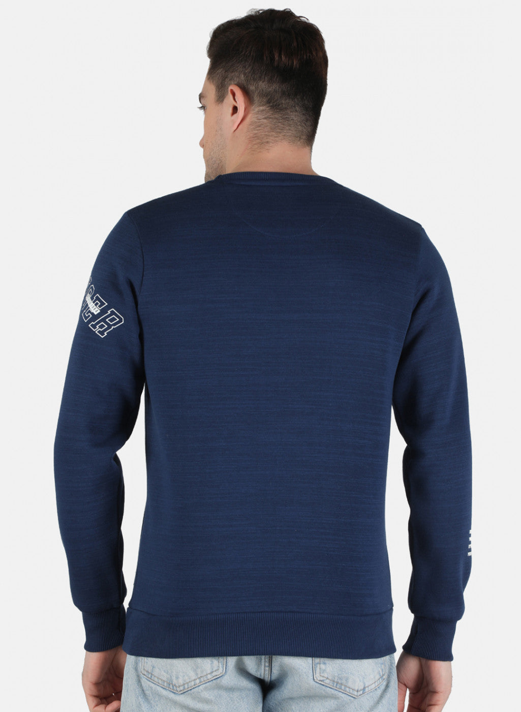 Men NAvy Blue Printed Sweatshirt