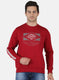 Men Maroon Printed Sweatshirt