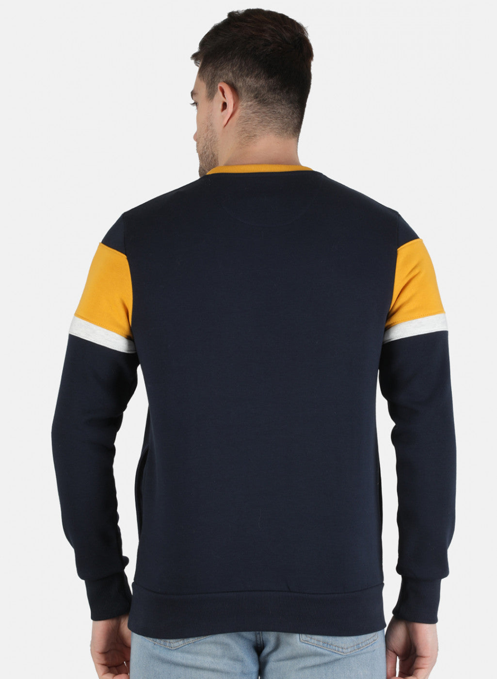 Men Mustard Printed Sweatshirt