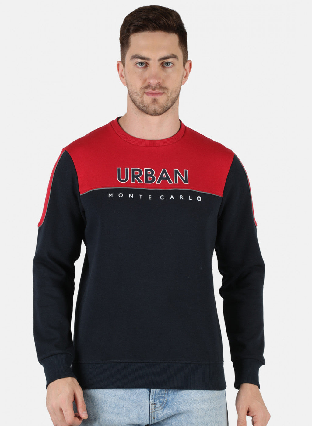 Men Red Printed Sweatshirt