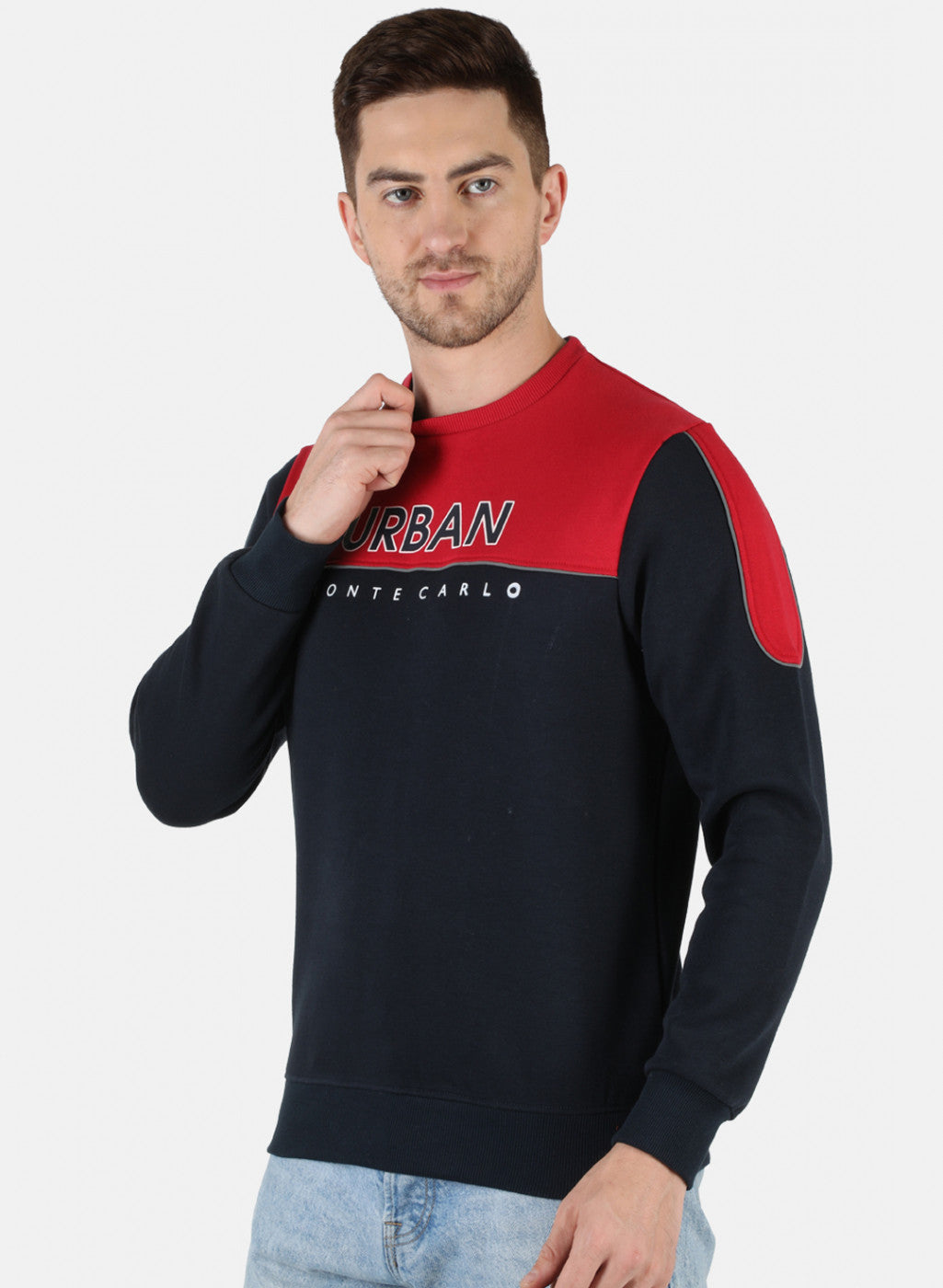Men Red Printed Sweatshirt