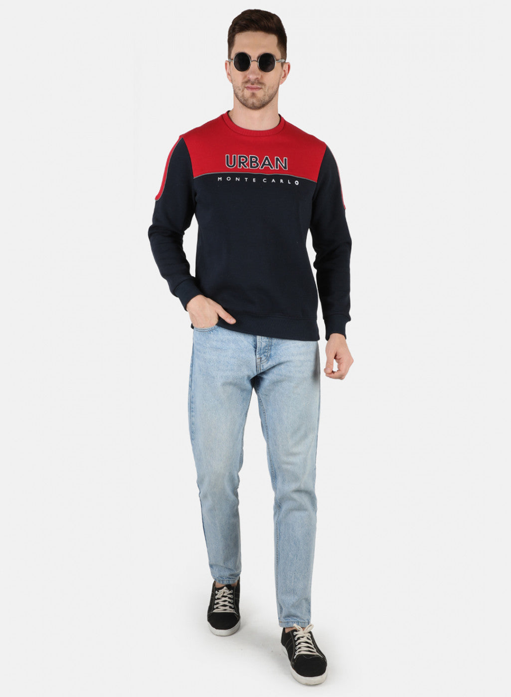Men Red Printed Sweatshirt