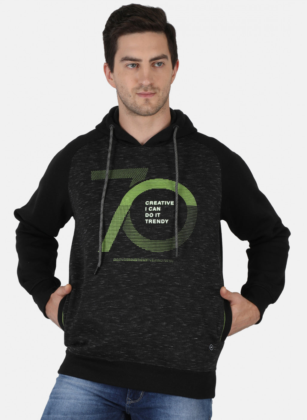 Men Black Printed Sweatshirt