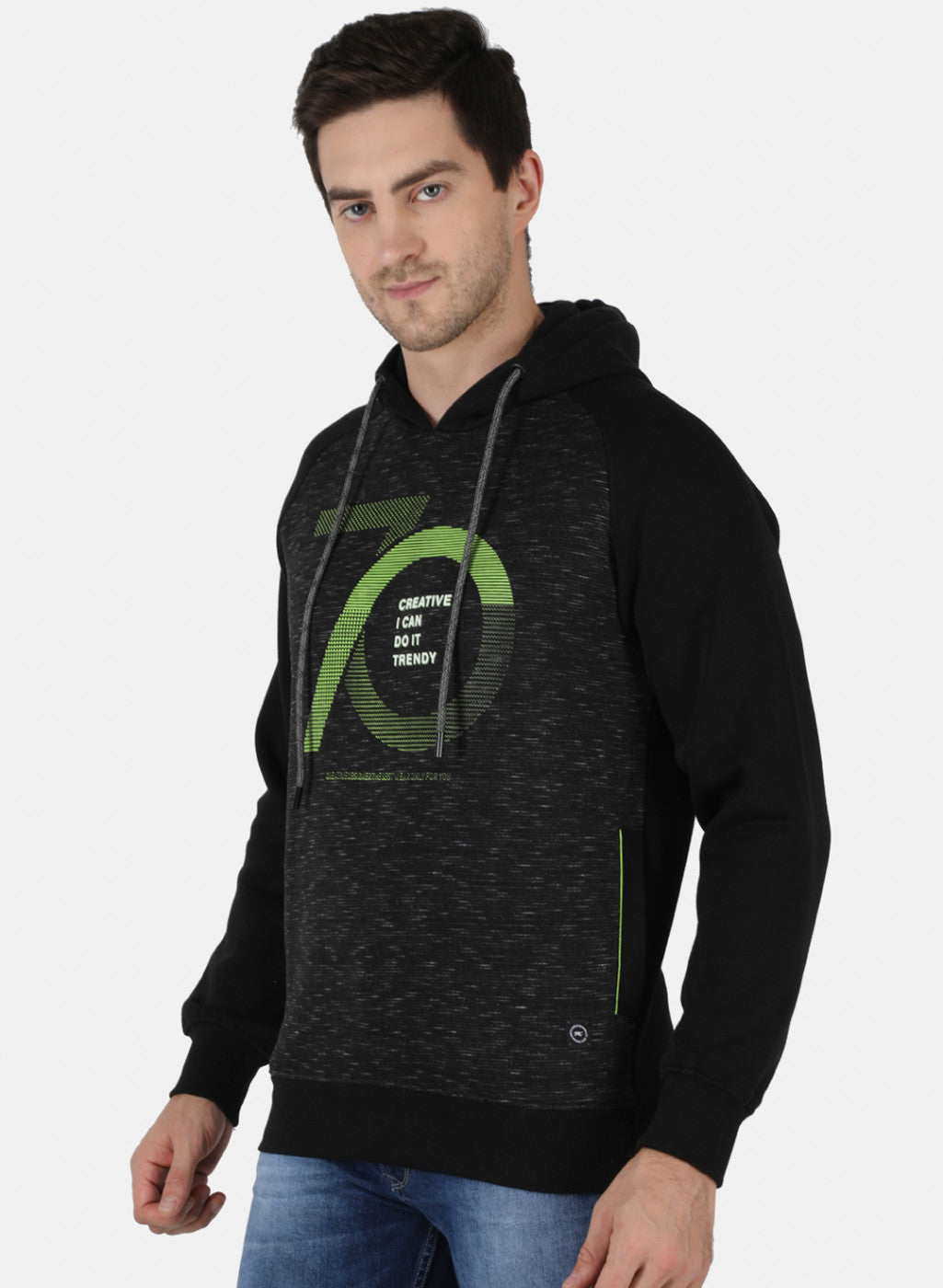 Men Black Printed Sweatshirt