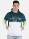 Men Teal Blue Printed Sweatshirt