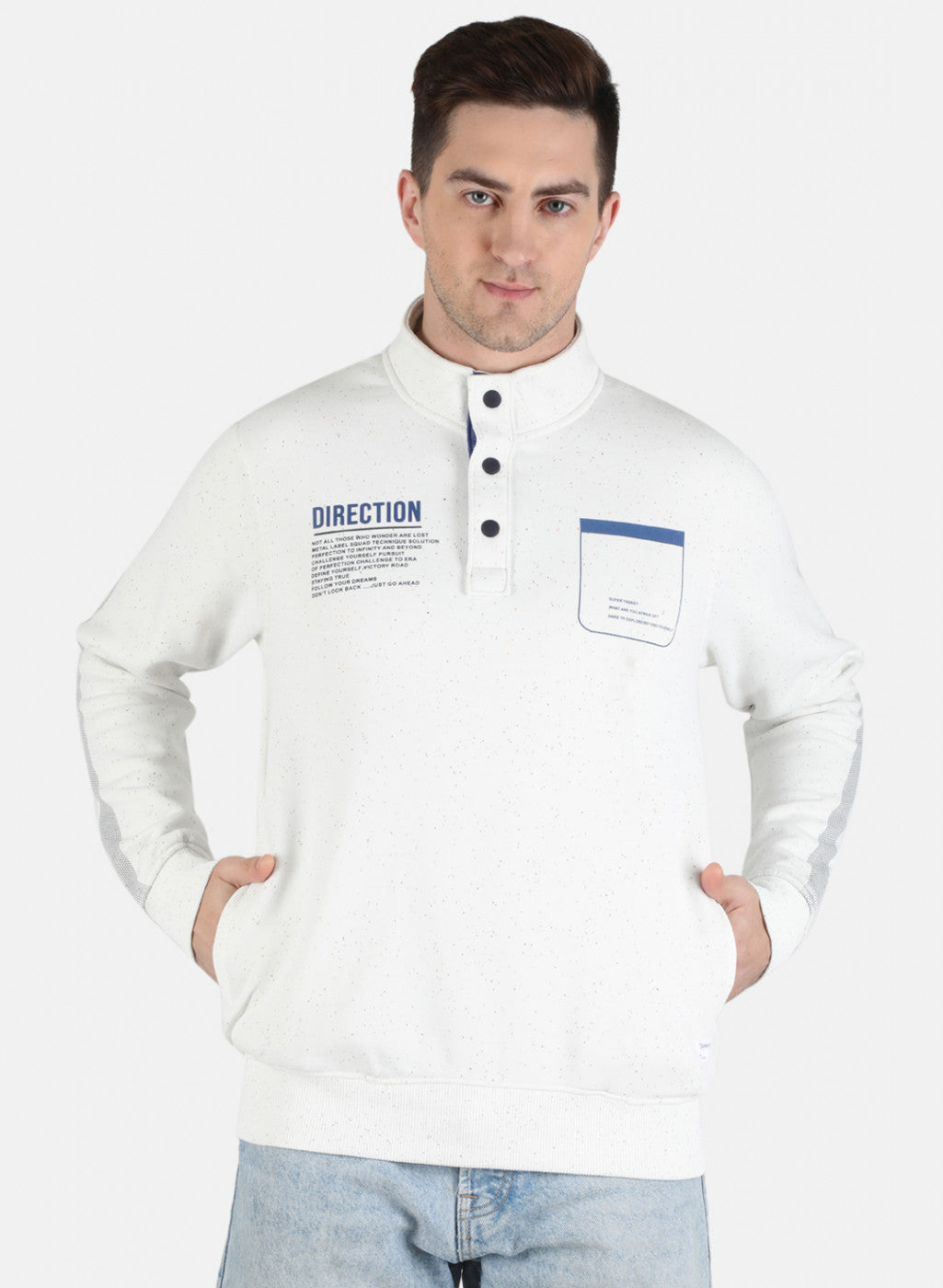 Men Grey Solid Sweatshirt
