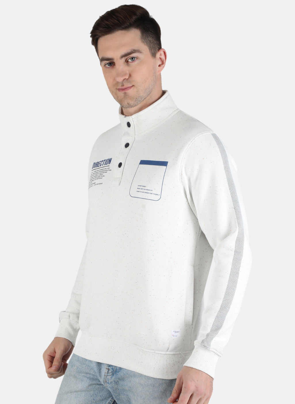 Men Grey Solid Sweatshirt