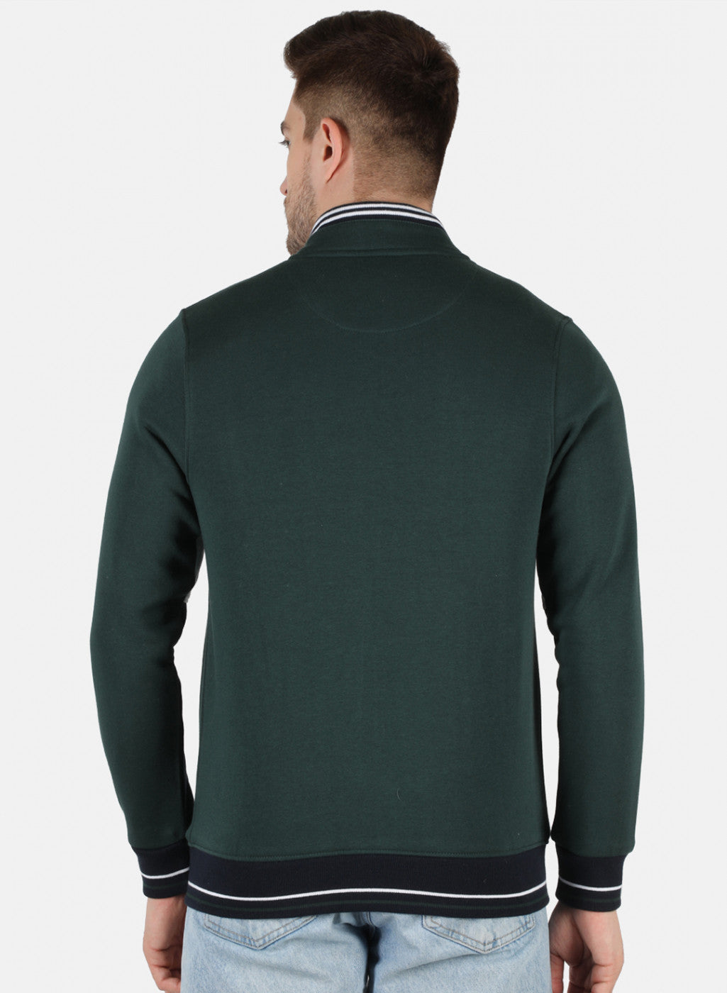 Men Olive Printed Sweatshirt