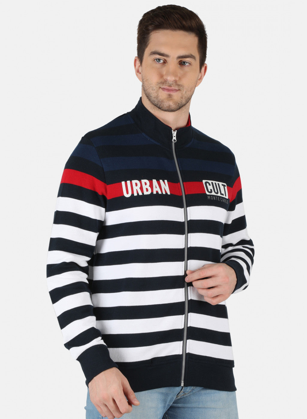 Men Multicolor Stripe Sweatshirt