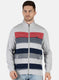 Men Grey Stripe Sweatshirt