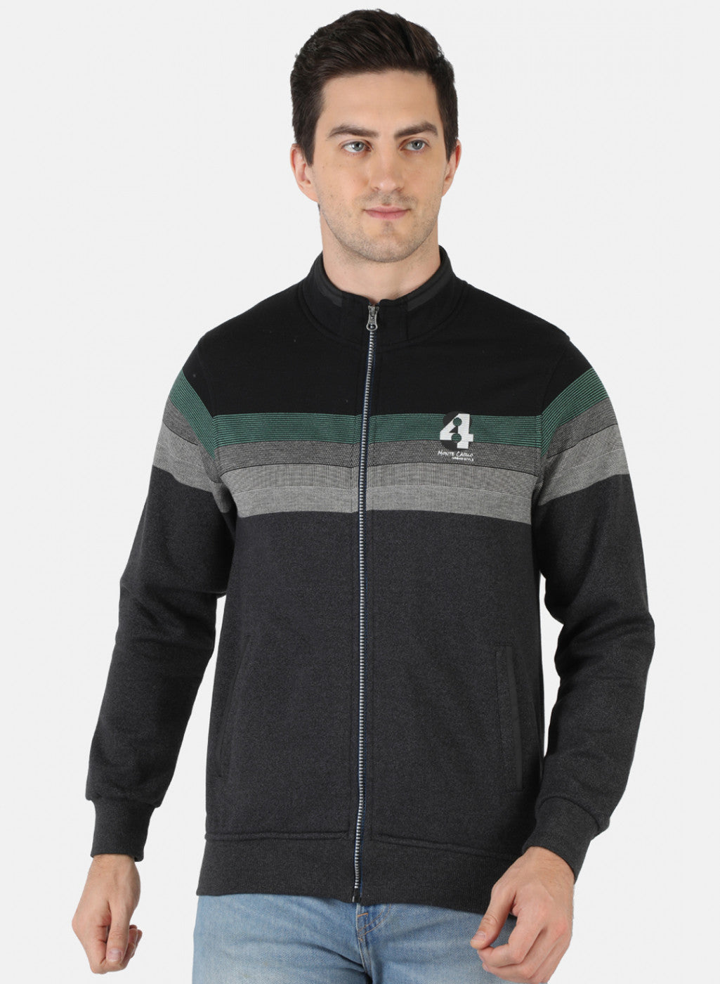Men Multicolor Stripe Sweatshirt