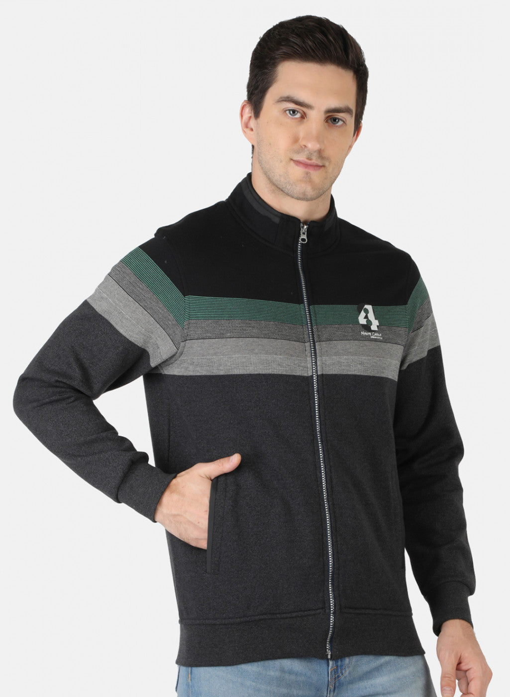 Men Multicolor Stripe Sweatshirt