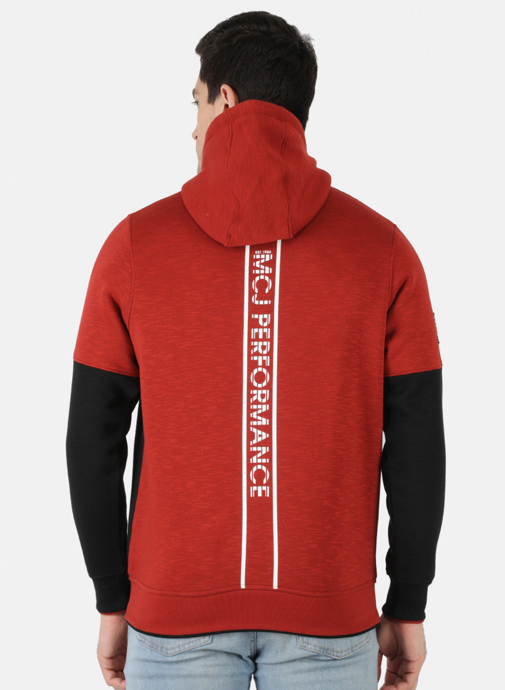 Men Black & Orange Solid Sweatshirt