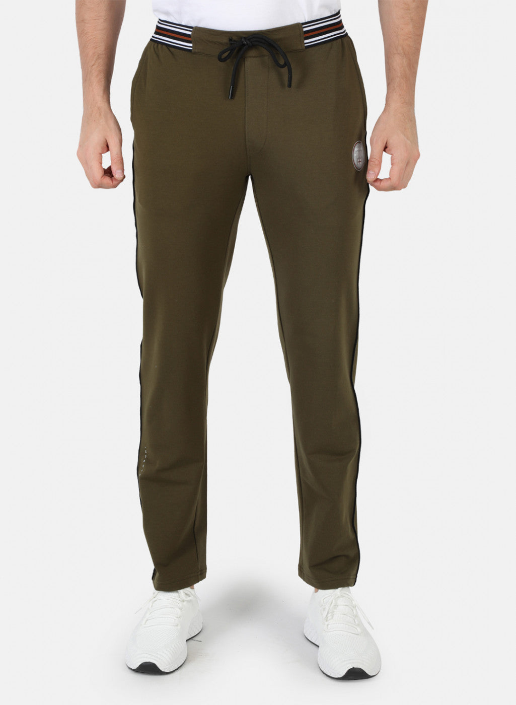 Men Olive Solid Winter Lower