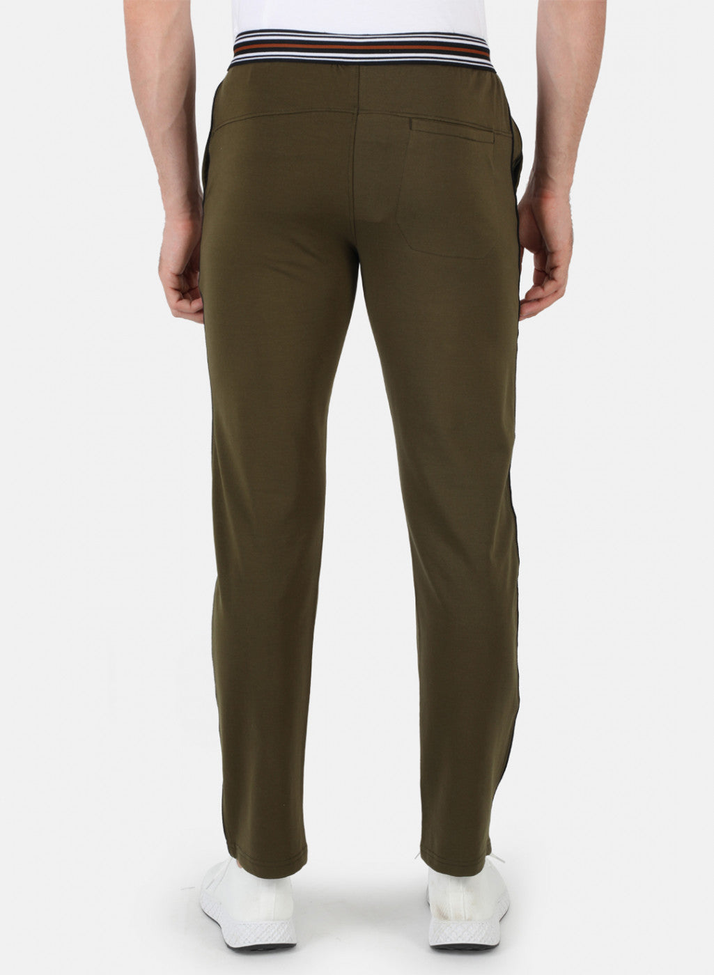 Men Olive Solid Winter Lower