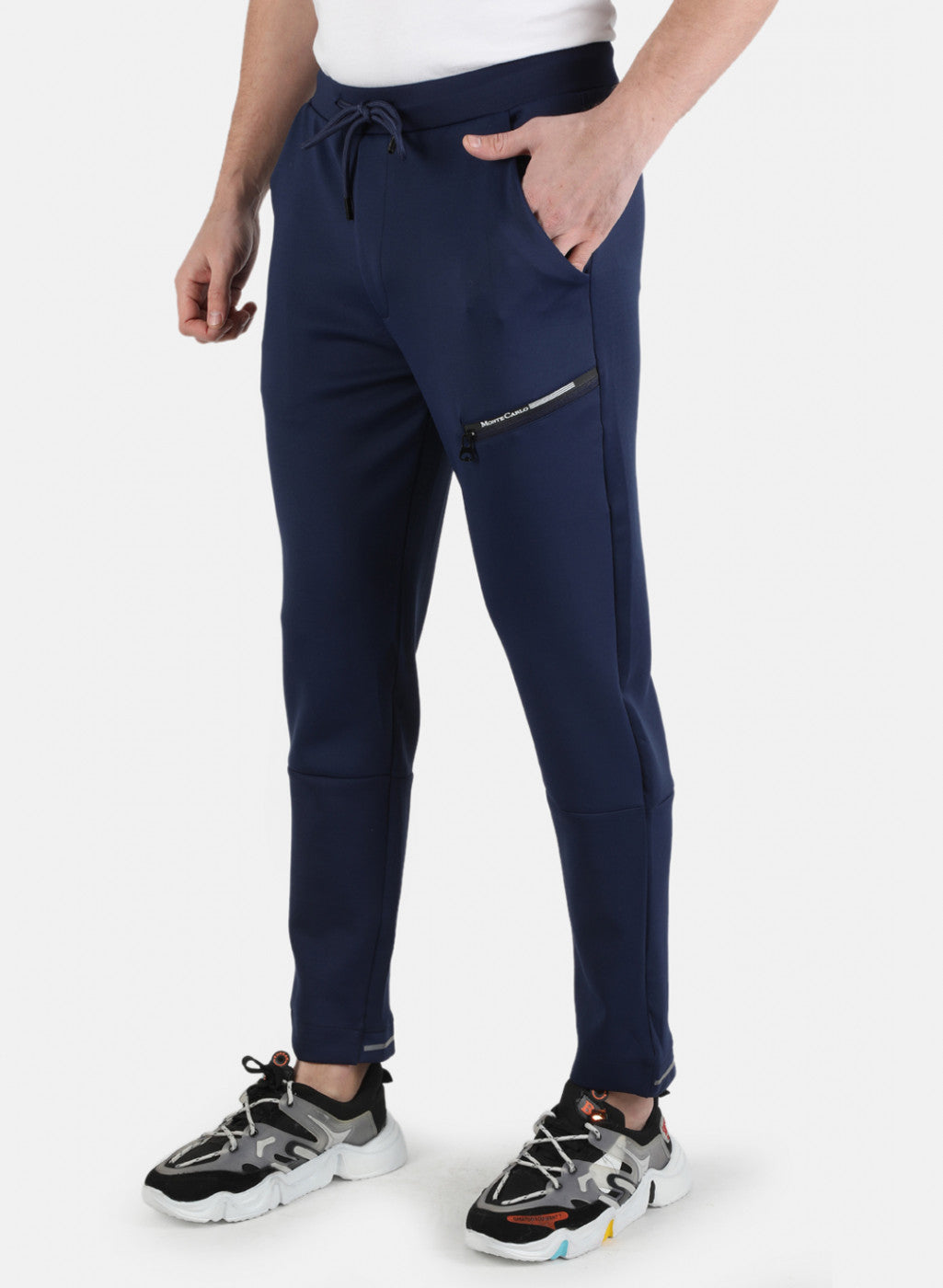Men Blue Solid Winter Lower