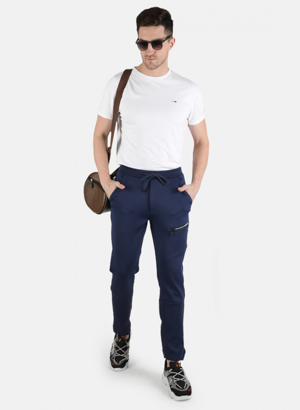 Men Blue Solid Winter Lower