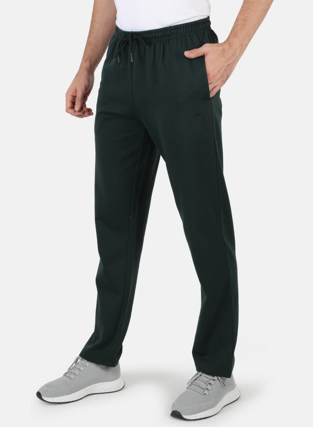 Men Green Solid Winter Lower