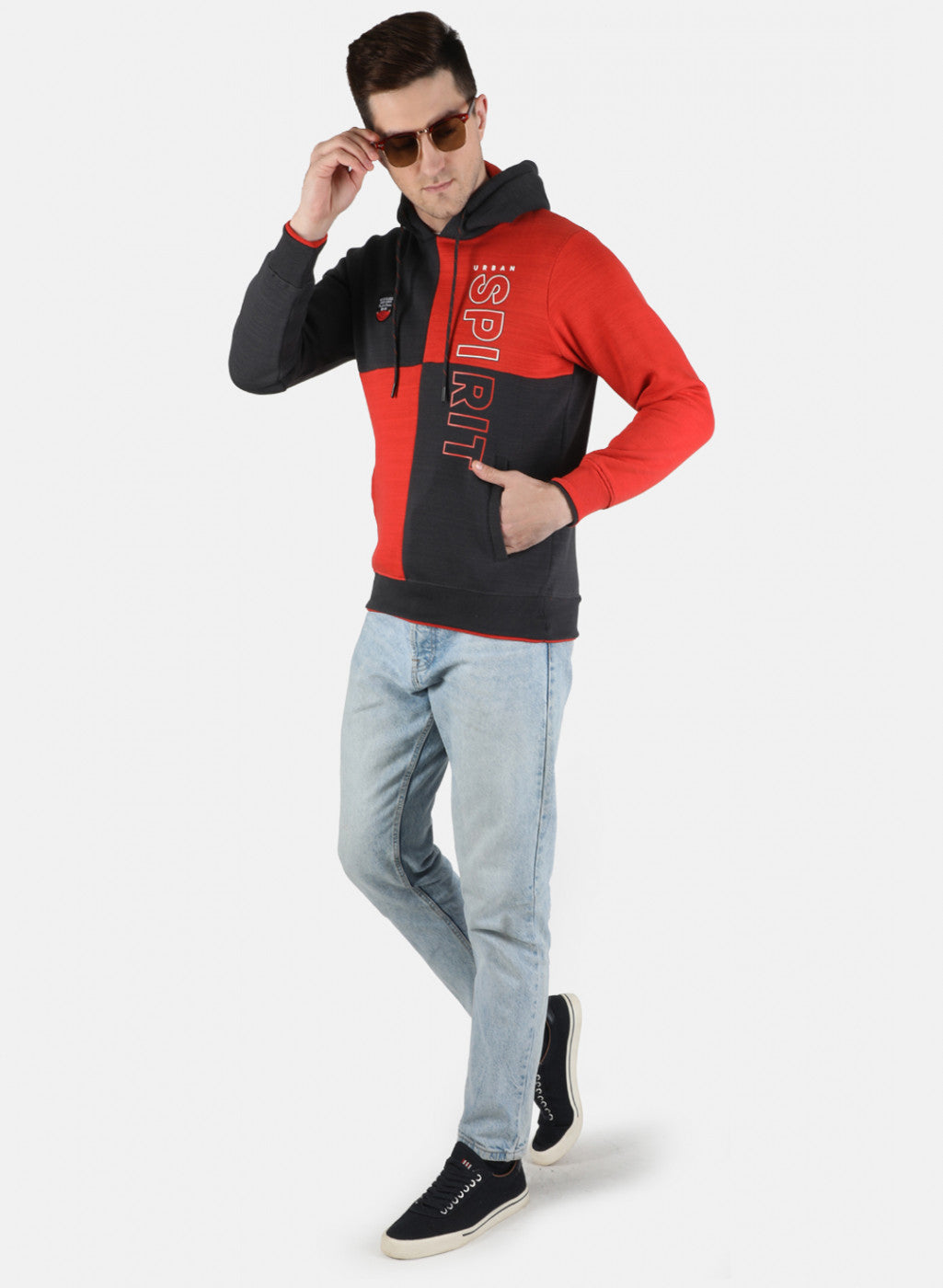 Men Grey Printed Sweatshirt