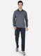 Men NAvy Blue Solid Tracksuit