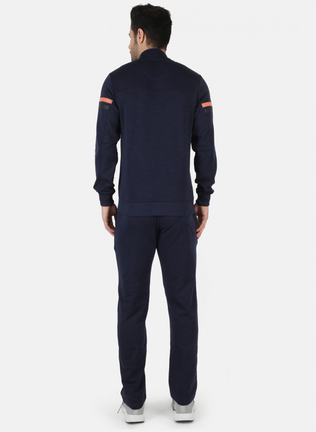 Men Blue Solid Tracksuit