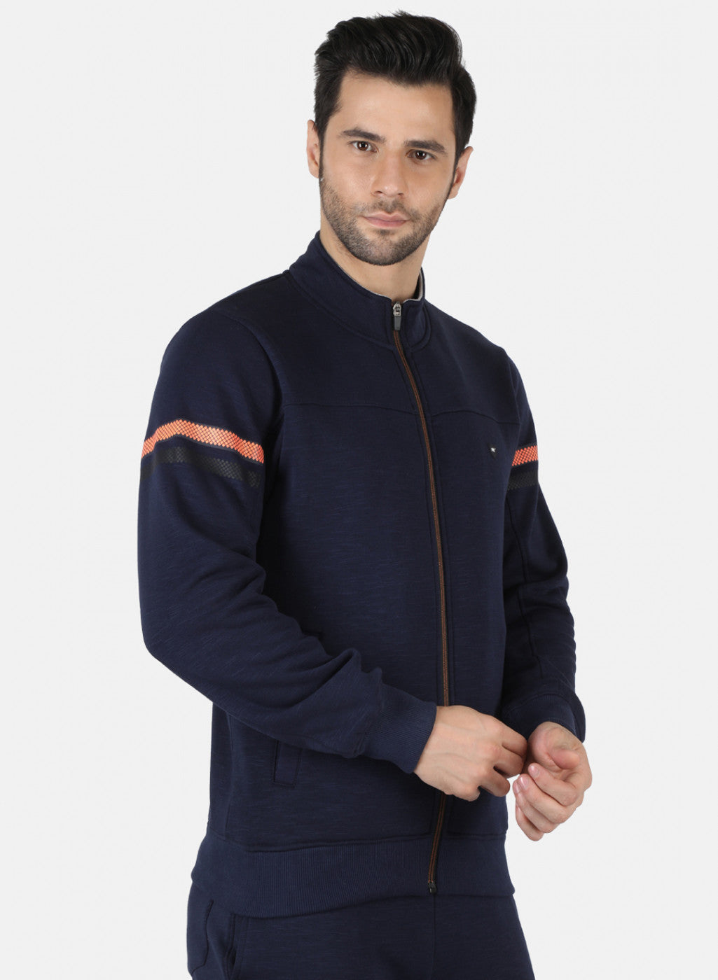 Men Blue Solid Tracksuit