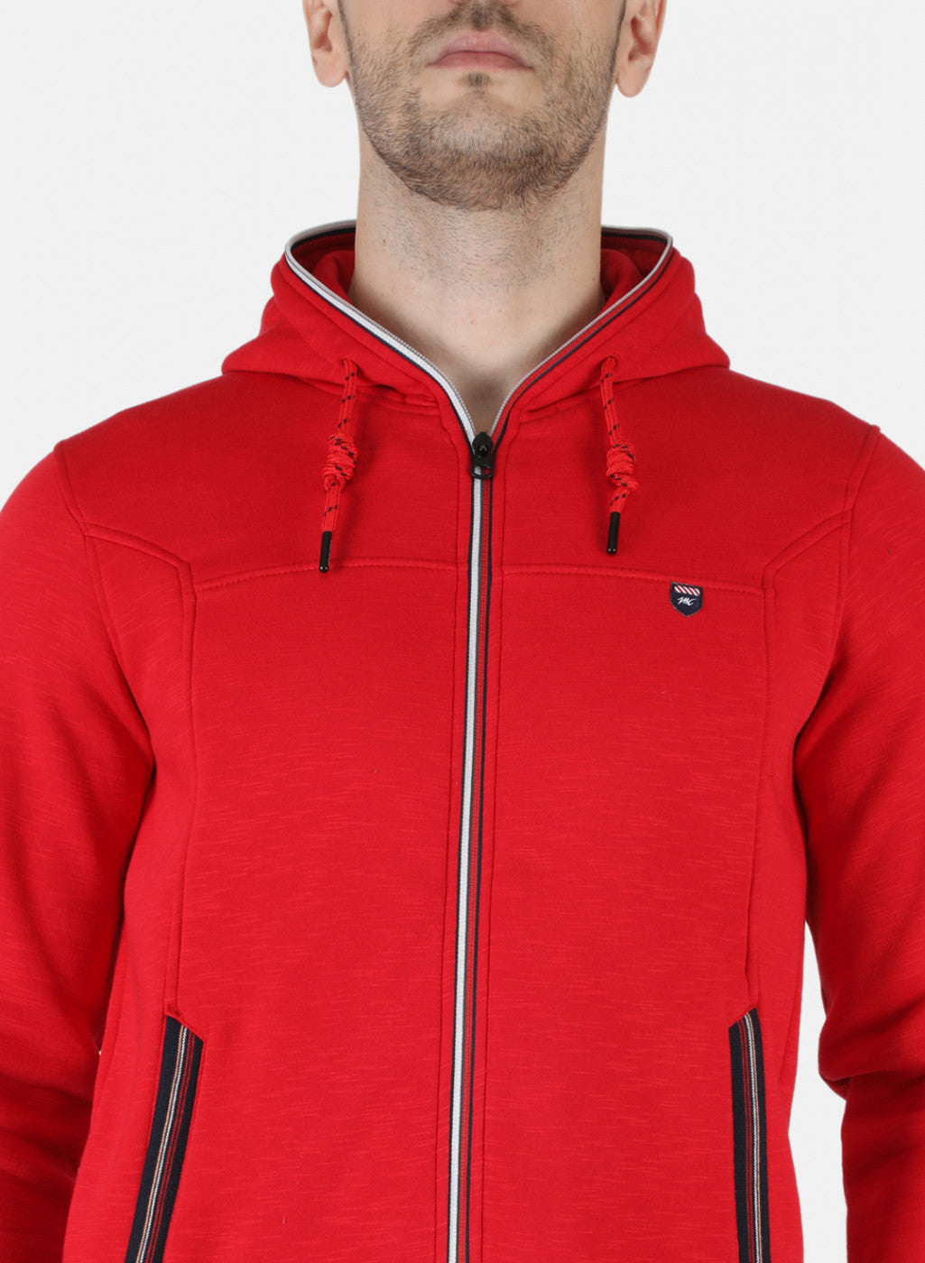 Men Red Solid Tracksuit