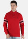 Men Red Printed Sweatshirt