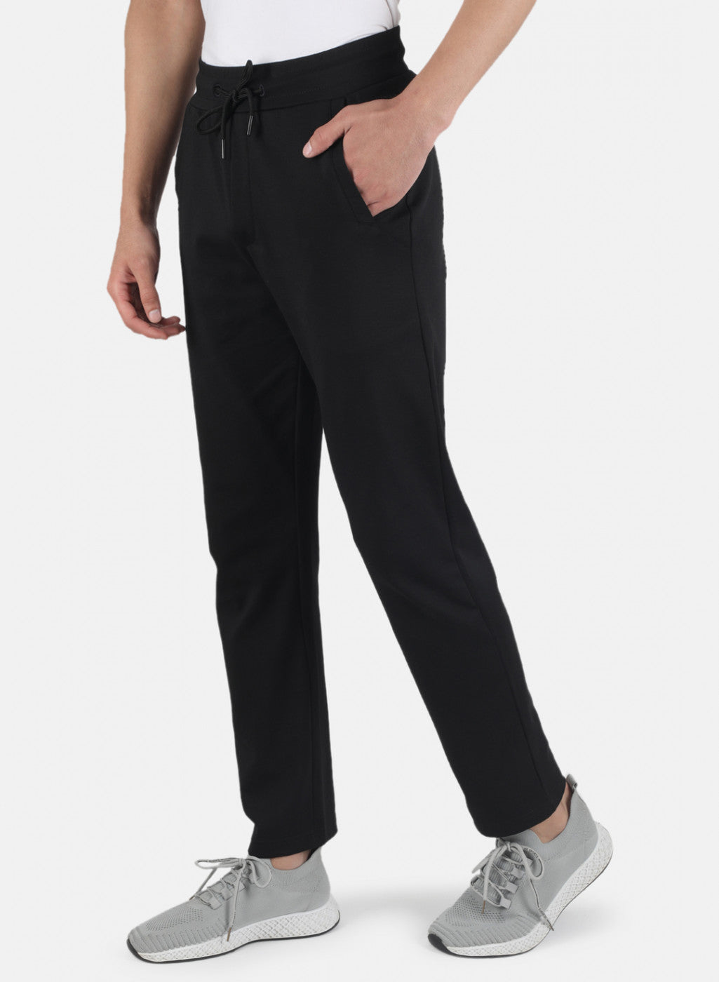 Men Black Solid Winter Lower