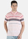 Men Pink Stripe T-Shirt