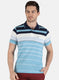 Men Blue Stripe T-Shirt